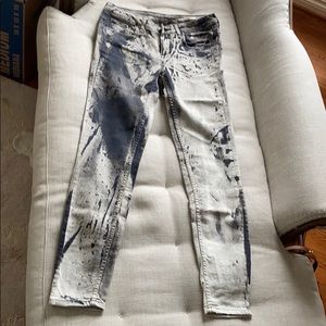 Zara Jeans Black and White Slim